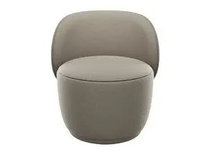 Blomus - Swivel Chair - KUON* fabric: Boucla *colour: Shitake* H 71 cm, B 65 cm, T 63 cm