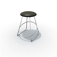 Design By Us - Clown k�kkenstol med sort skind