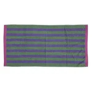 Bahne - Håndklæde - stribet - 50x100 cm Grøn, lilla, pink