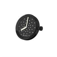 O�CLOCK urskive sort med krystaller