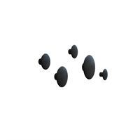 Muuto - The Dots - s�t med 5 knager (sort) 