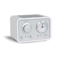 Duo radio med ur, hvid HG