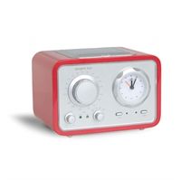 Duo radio med ur, r�d HG