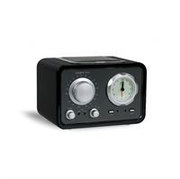 Duo radio med ur, sort HG