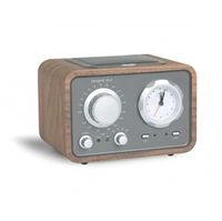 Duo radio med ur, valn�d