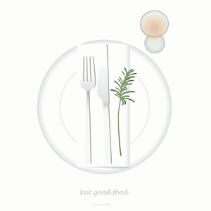 VISSEVASSE plakat - Eat Good Food - 50x70 cm
