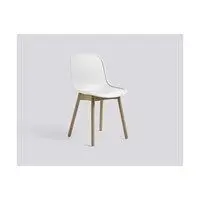 Wrong For Hay stol - Neu Chair 13 - Ben i lakeret solid eg/Sæde i creme hvid 