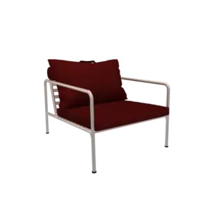 Houe - AVON Chair - Pude: Scarlet, Stellet : Muted Hvid