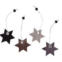 By Nord julepynt - julestjerne i l�der, bronze