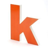 Bogstav k 40 cm fra SuperLiving - orange