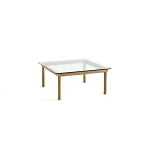 HAY - Kofi Table - 80 x 80 cm - ben i lageret eg og klar glasplade