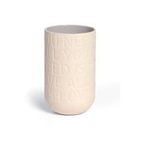 K�hler - Love song vase - h�jde 17 cm (gr�rosa inderside)