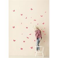 Ferm Living - wallsticker, mini sommerfugle - neon