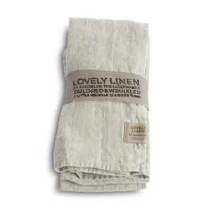 Lovely Linen - Stofserviet - Light Grey/Lys grå - 45x45 cm
