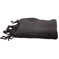 Au Maison - l�kkert t�ppe med frynser i 100% bomuld (130 x 180 cm) - m�rkegr�/kul