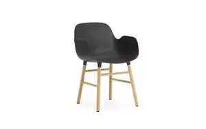 Normann Copenhagen stol - Form Stol m. armlæn i sort/eg