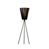 Oslo wood gulvlampe - sort stel og sort sk�rm