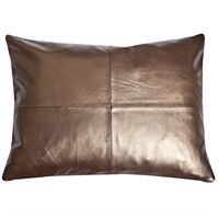 Au maison - pude i skind (metallic latte)