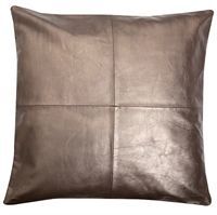 Au maison - pude i skind (metallic latte)