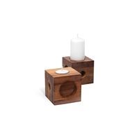 CasiCasi qb mini lysestage i m�rk bambus (1 stk.) - 1 stk. tilbage