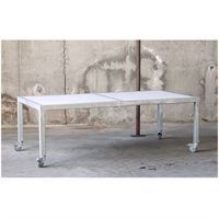 Muubs - Raw spisebord 214 cm (Galvaniseret m. fiberbeton bordplade)