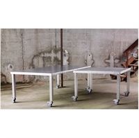 Muubs - Raw spisebord - galvaniseret m. hjul fra kr. 6600,-