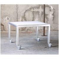 Muubs - Raw spisebord 110 cm (Galvaniseret m. fiberbeton bordplade)