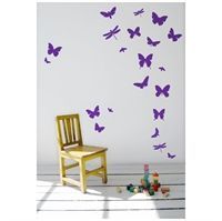 Wall sticker - Sommerfugle lilla