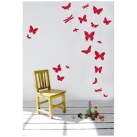Wall sticker - Sommerfugle r�d