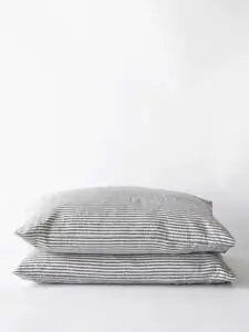Tell Me More - Pillowcase linen 50x70 2p - grey/white
