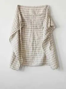 Tell Me More - Apron linen - gingham natural
