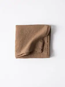 Tell Me More - Table cloth linen 145x145 - hazelnut