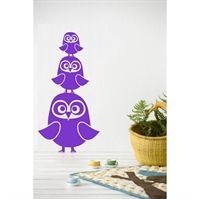 Wall sticker - Tre Ugler lilla