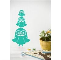 Wall sticker - Tre Ugler turkise