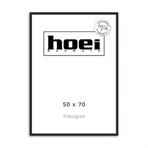 HOEI 111 - SORT FYRRETRÆ 50X70 - PLEXIGLAS 