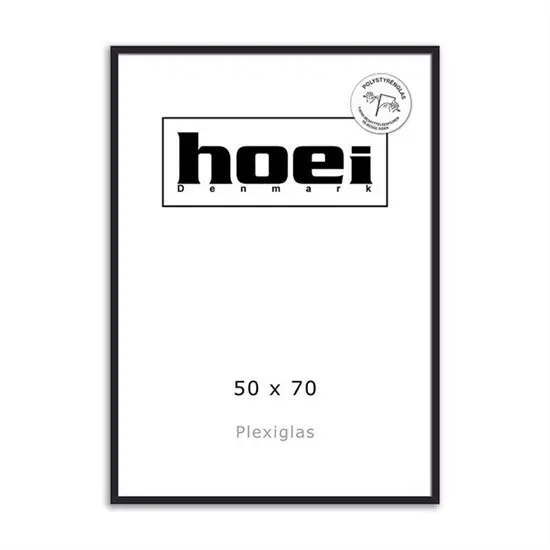 HOEI 111 - SORT FYRRETRÆ 50X70 - PLEXIGLAS 