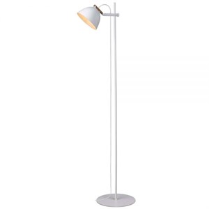 Halo Design - Århus Gulvlampe 1L Ø18 - Hvid/Træ