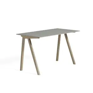 Hay bord - CPH90 - skrivebord (ben i sæbebehandlet eg og top i grey linoleum)