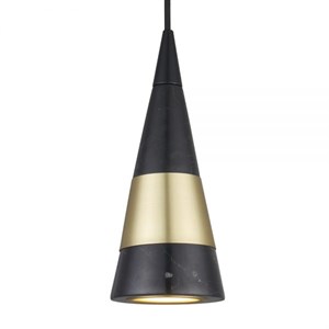 Halo Design - Direct Pendel - Sort m. Marmor 