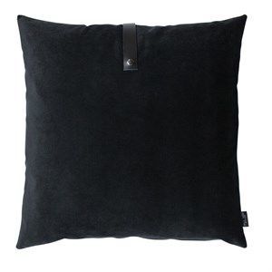 Image of Louise Smærup pude - Sort pude i velour 65 x 65