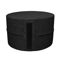 Louise Smærup - Puf, twist high - Sort (Ø50xH30cm)
