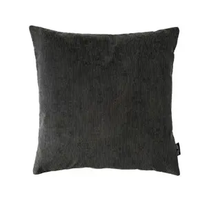 Louise Smærup - Pude, fløjl u. strop - Dark Grey (50x50 cm.)