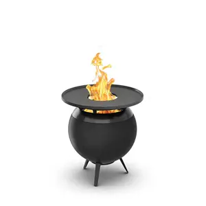 Höfats - MOON 45 all black Plancha BBQ Set low