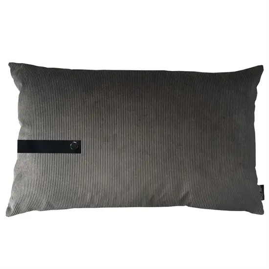 Louise Smærup - Pude i fløjl m. strop - Taupe - 50x80 cm