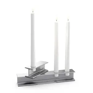 Höfats - HENRY METAL I+II Candleholder Set silver