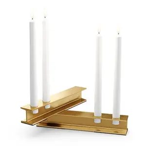 Höfats - HENRY METAL II+II Candleholder Set gold