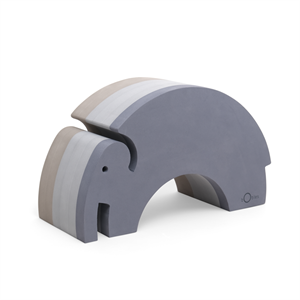 Bobles - Elefant - Cloudy Blue - L - Sky blå - stribet