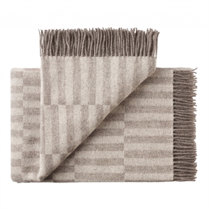 Silkeborg Uldspinderi - Plaid - Stockholm - Grey White/Grå og Hvid - 130x200 cm