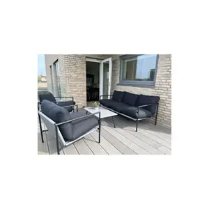 Friis Furniture - Alma Loungesæt med hynder - sofa og to stole - Grå