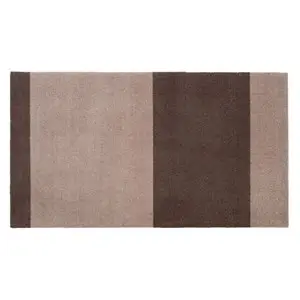 tica copenhagen - Smudsmåtte - Stripes Horizon - Sand/Brun - 67x120 cm